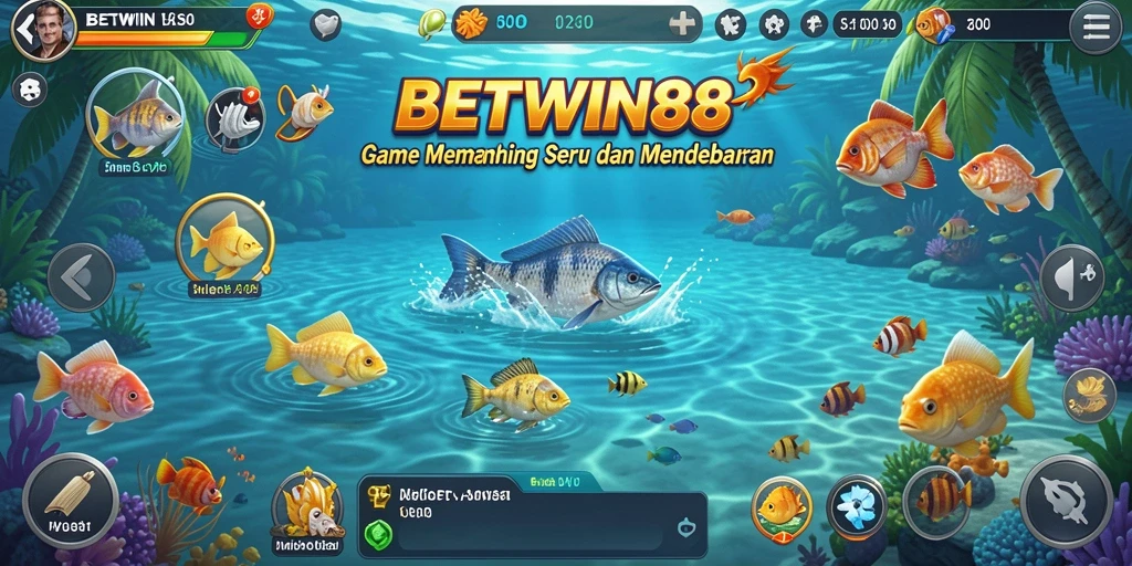 Screenshot BETWIN88 menampilkan gameplay memancing yang seru dan menantang.