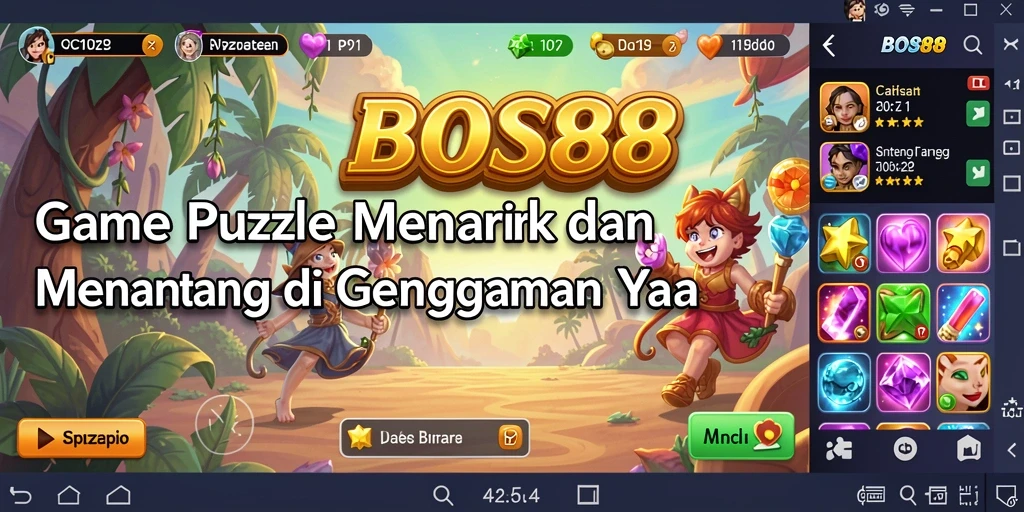 Tampilan menarik gameplay Puzzle BOS88 yang menantang.