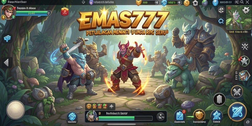 Tampilan gameplay EMAS777 yang menampilkan pertarungan mendebarkan.