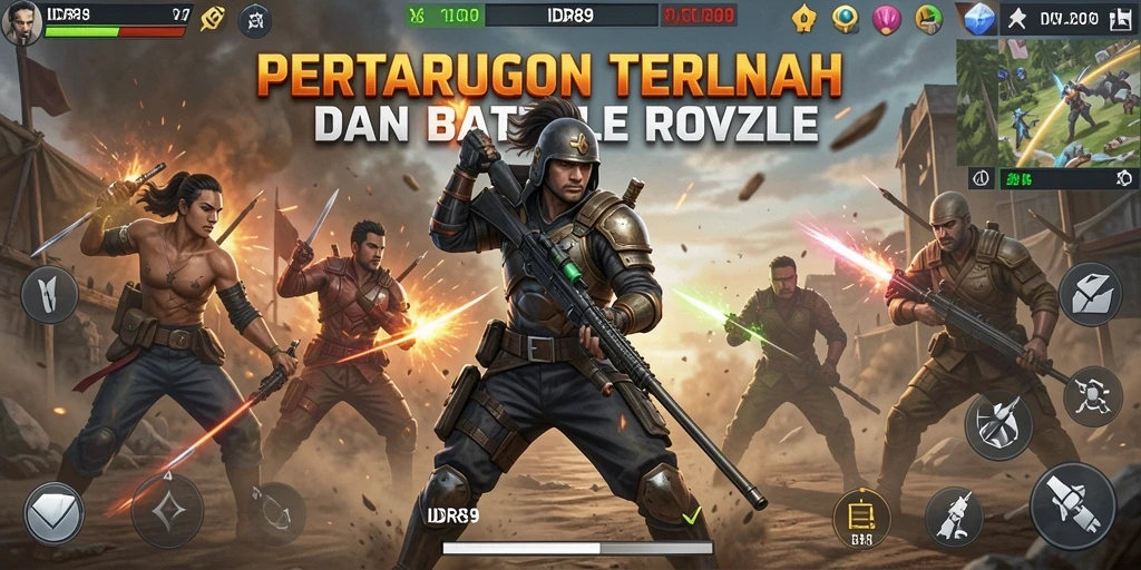 Gameplay seru IDR89 dalam pertempuran Battle Royale.