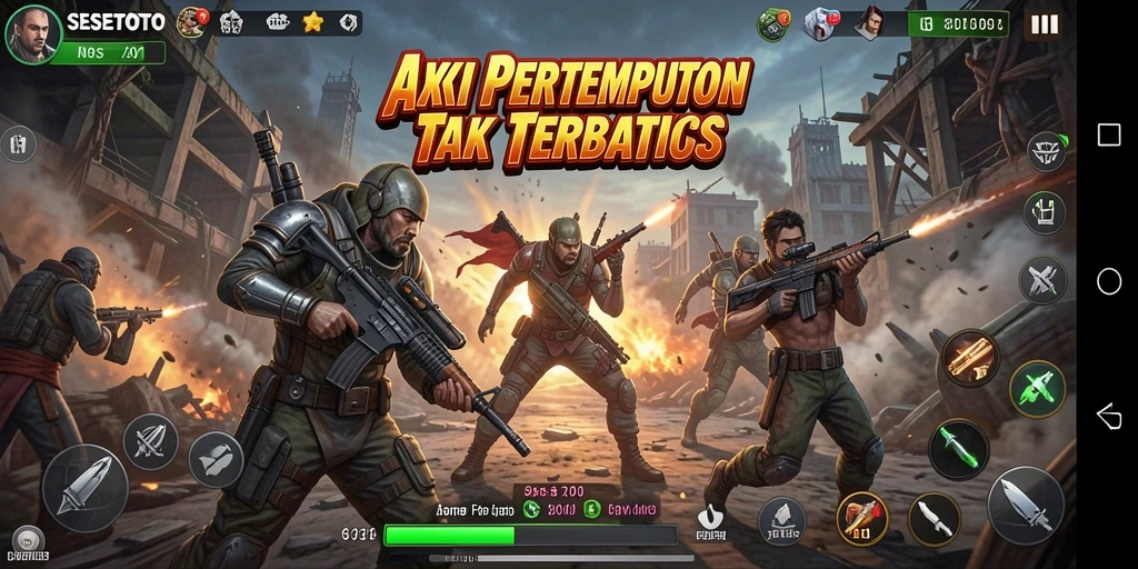Tangkapan layar SESETOTO menampilkan aksi intens dalam pertarungan yang epik.